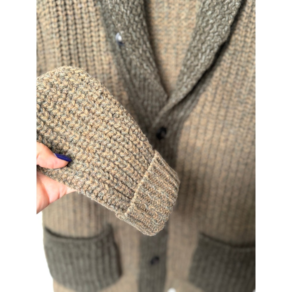 Denim Supply Ralph Lauren Mens Shawl Collar Shetland Wool Cardigan Sweater Small - Picture 7 of 16